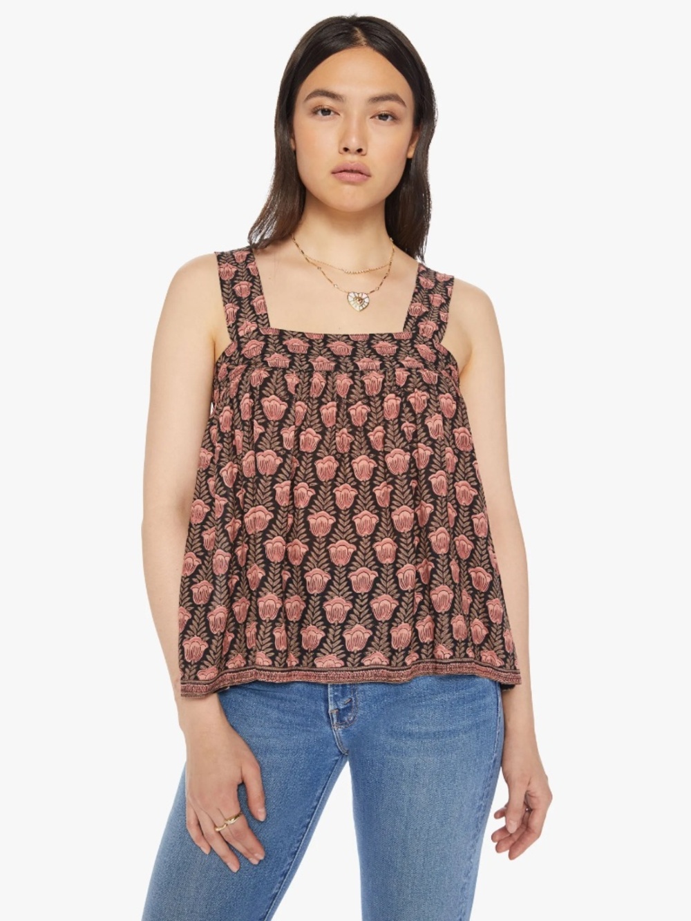 Natalie Martin Jasmine Top - Tulip Print Kamari Black